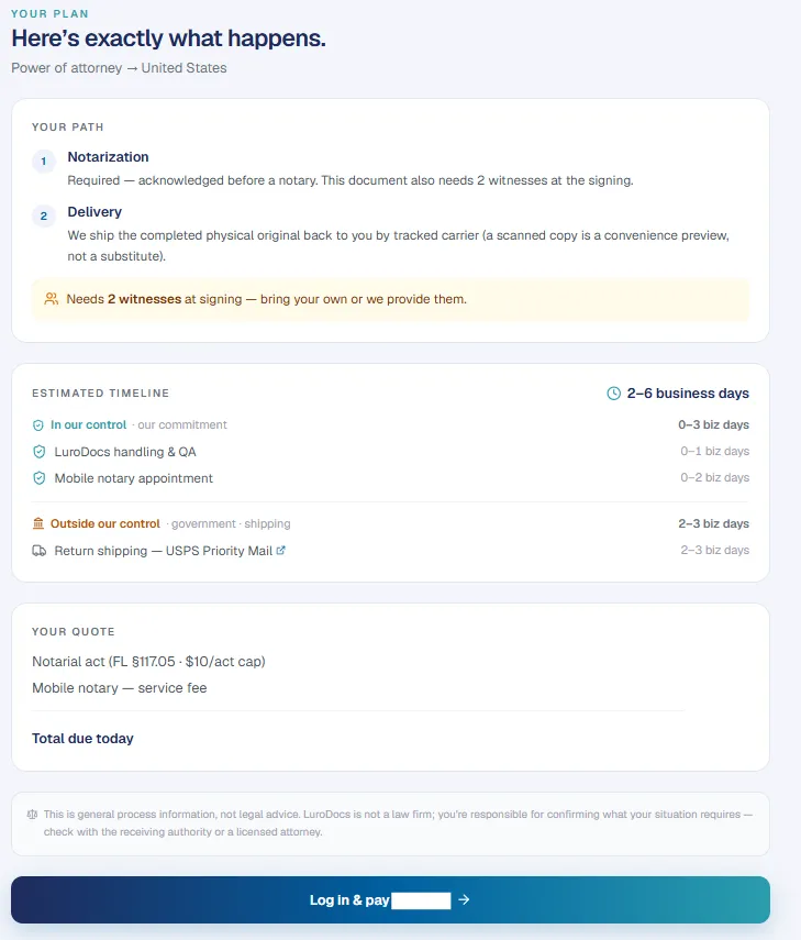See the plan and pay — right there. — product screenshot